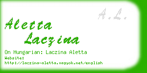 aletta laczina business card